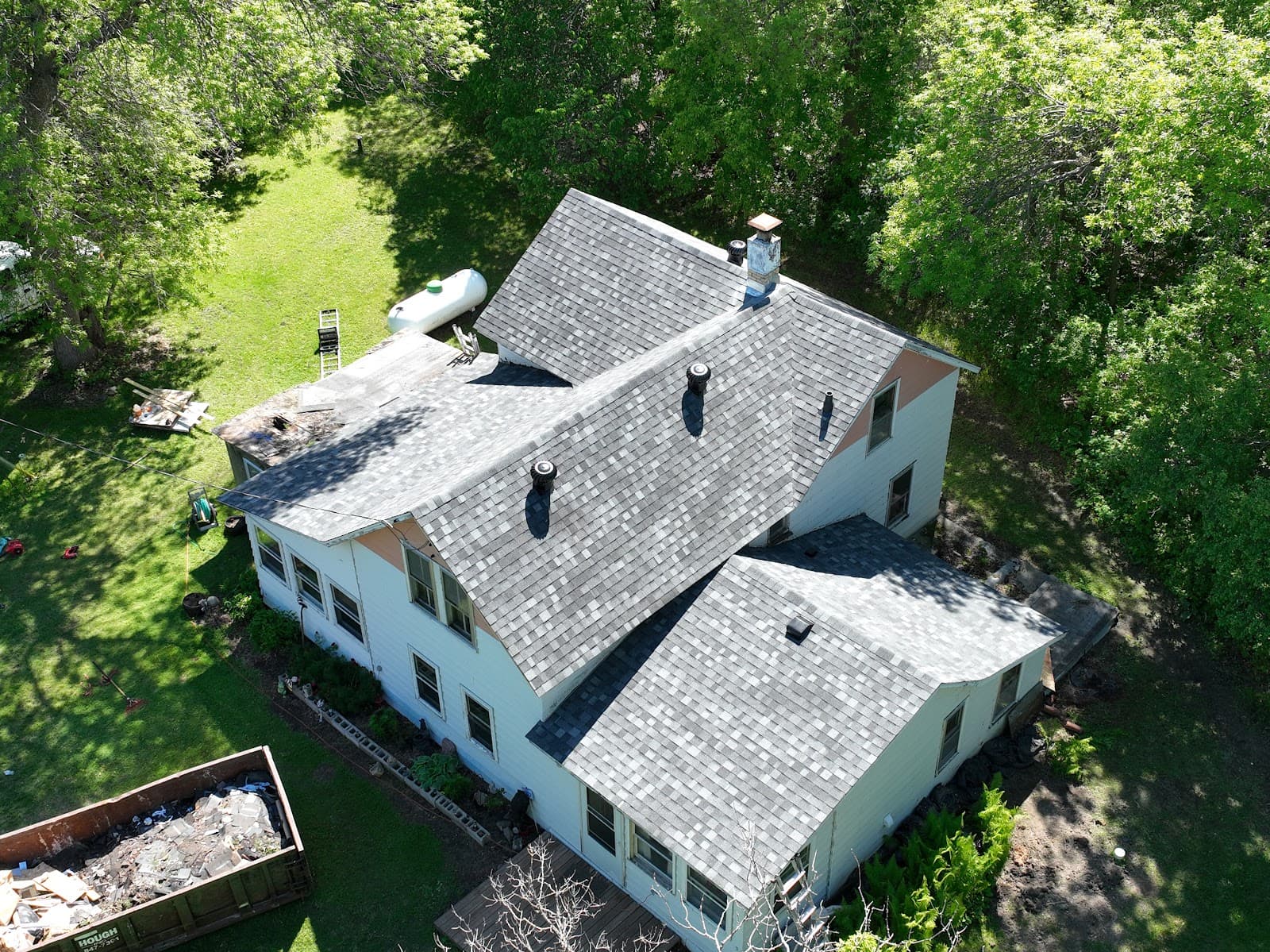 Vita Roofing project — aerial of completed asphalt shingle replacement